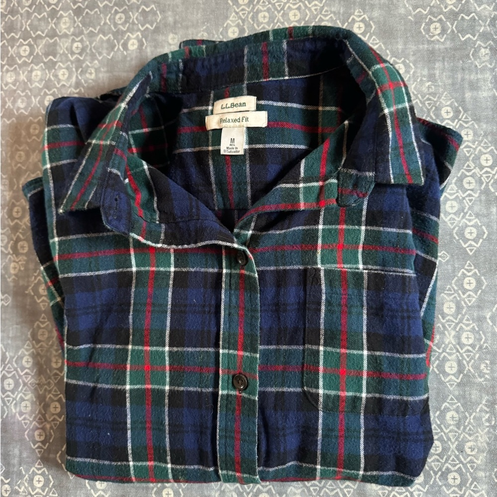 L.L. Bean Classic Relaxed Fit Plaid Flannel Shirt